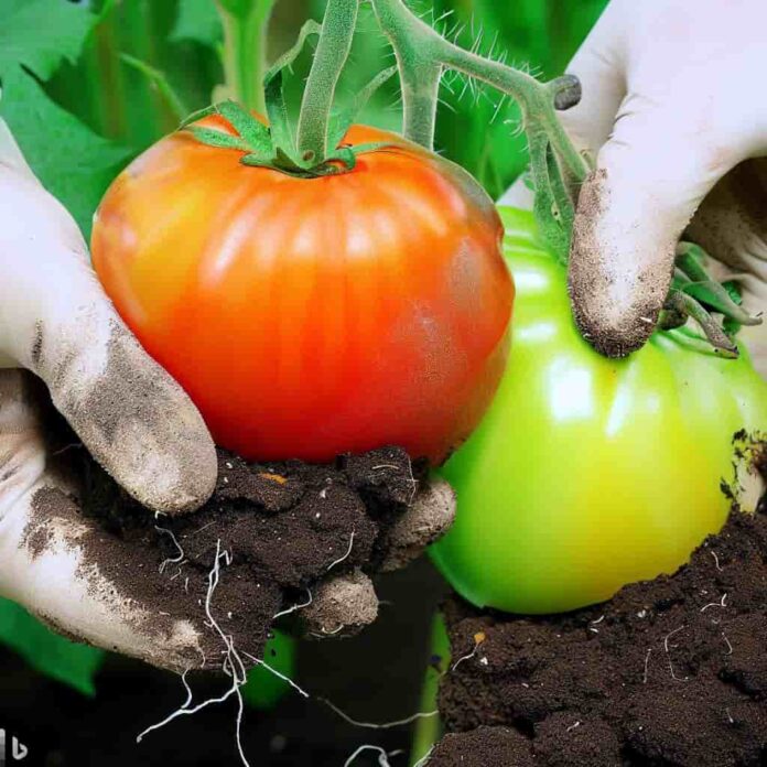 Maduración acelerada de tomates mediante cirugía de tomate y ceniza de madera.